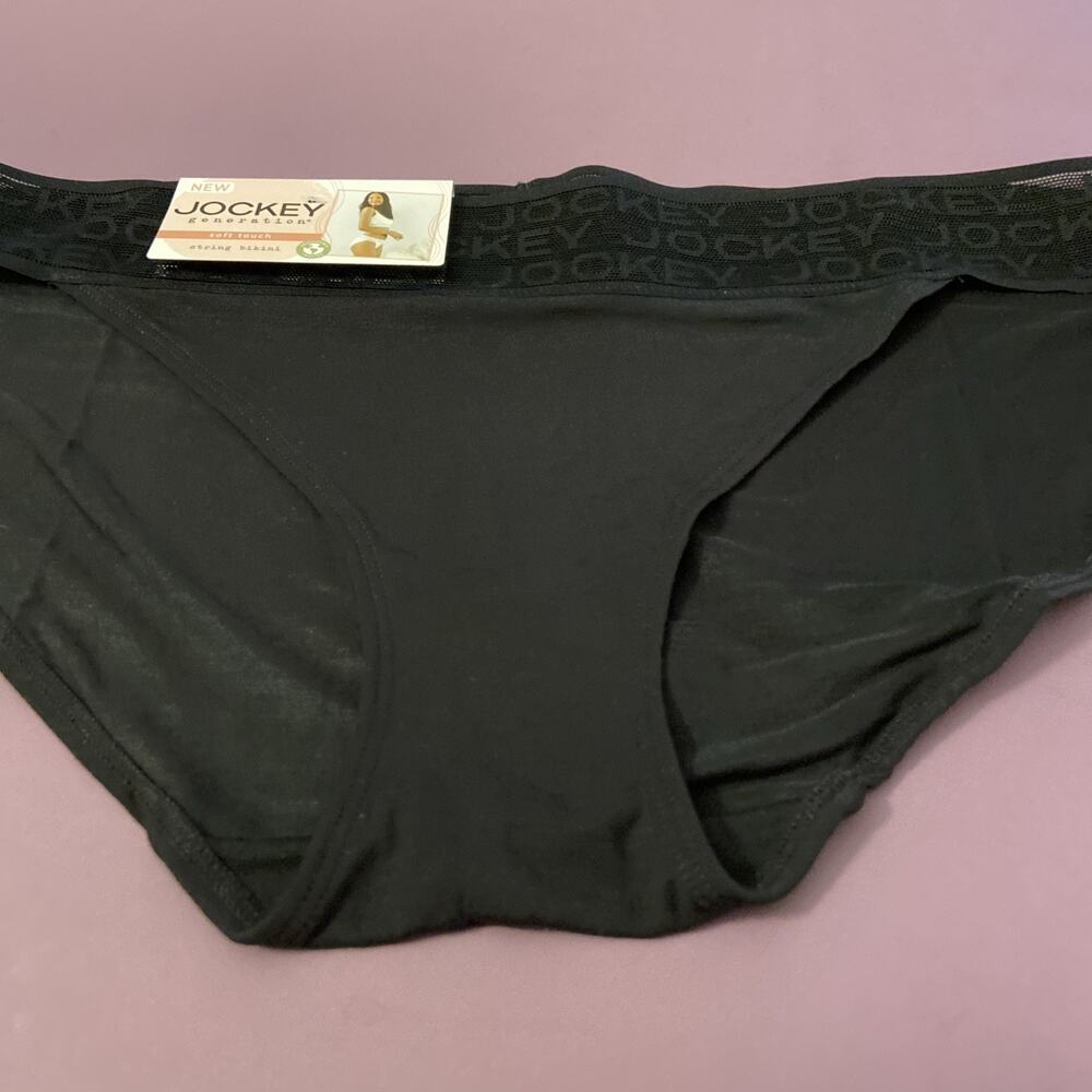 JOCKEY BLACK STRING BIKINI PANTIES/ 7 / Large